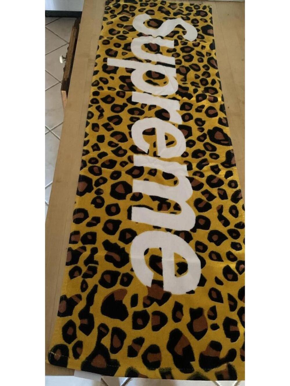 Supreme Leopard Towel 2009 (Japan Exclusive) 16" x 42 1/2" Box Logo Print
